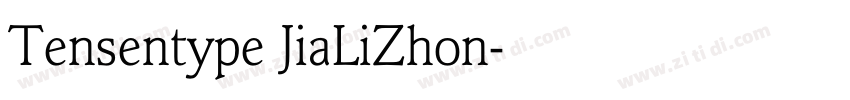 Tensentype JiaLiZhon字体转换